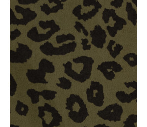 Kunstleder Wildleder Suede Clara oliv Leo print